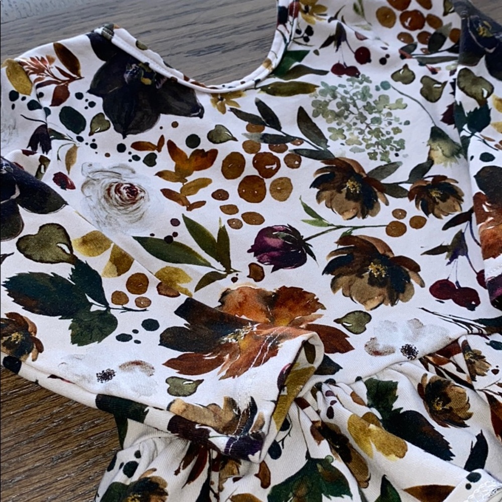 Baby/Toddler Girls Fall Floral Peplum Top 🍁